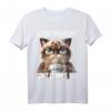 Kaffee Morgenmuffel Mitarbeiter Spruch Katze Lustig Geschenk T-Shirt – Humorvolles Outfit für Langschläfer und Arbeitskollegen