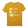 Lustiges Schere Stein Paar Bier T-Shirt für Malle & JGA - Perfekt für Junggesellenabschied, Party & Geburtstagsgeschenke