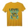 Kinder Gaming T-Shirt zum 10. Geburtstag - Level 10 Freigeschaltet mit Headset Motiv für Jungen und Mädchen