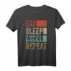 Vintage Retro Eat Sleep Excel Repeat Geschenk - Lustiges Excel T-Shirt für Männer, Frauen und Kinder, perfekt für Büro, Programmierung & Nerds