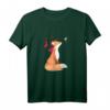 Süßer Fuchs und Kolibri, Kirschblüte - Lustiges Retro Tiermotiv T-Shirt für Natur- und Vogel-Liebhaber, perfekt als Geschenk zum Geburtstag, Weihnachten, Vatertag und Muttertag