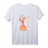 Süßer Fuchs und Kolibri, Kirschblüte - Lustiges Retro Tiermotiv T-Shirt für Natur- und Vogel-Liebhaber, perfekt als Geschenk zum Geburtstag, Weihnachten, Vatertag und Muttertag