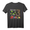 Kinder Junge Geburtstag T-Shirt für 3 Jahre mit Zug und Eisenbahn-Design – Perfekt für den Geburtstag, Kindergarten & Feier