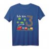 Kinder Junge Geburtstag T-Shirt für 3 Jahre mit Zug und Eisenbahn-Design – Perfekt für den Geburtstag, Kindergarten & Feier