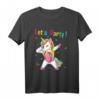 Einhorn Lets Party Outfit Damen & Mädchen – Lustiges Tanzendes Einhorn T-Shirt für Geburtstags-, Mottoparty, Weihnachtsfeier & Junggesellenabschied