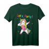 Einhorn Lets Party Outfit Damen & Mädchen – Lustiges Tanzendes Einhorn T-Shirt für Geburtstags-, Mottoparty, Weihnachtsfeier & Junggesellenabschied