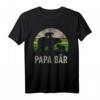 Papa Bär 2 Jungten Vater T-Shirt - Lustiges Vatertags Geschenk mit Bärmotiv für Papa und Vater