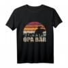 Retro Opa Bär mit vier Enkeln - Hoch 4 Opa T-Shirt für Großväter & Familiengeschenk
