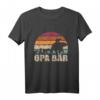 Retro Opa Bär mit vier Enkeln - Hoch 4 Opa T-Shirt für Großväter & Familiengeschenk
