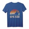 Retro Opa Bär mit vier Enkeln - Hoch 4 Opa T-Shirt für Großväter & Familiengeschenk