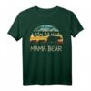 Mama Bär mit 2 Jungen Retro Berge T-Shirt – Liebevolles Muttertagsgeschenk mit Naturmotiv für Mütter und Familien