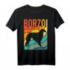 Barsoi Vintage Retro Hundeliebhaber Mama Papa Geschenk T-Shirt – Lustiges niedliches Geschenk für Borzoi-Fans und Hundeliebhaber