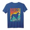Barsoi Vintage Retro Hundeliebhaber Mama Papa Geschenk T-Shirt – Lustiges niedliches Geschenk für Borzoi-Fans und Hundeliebhaber