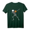 Lustiges Halloween Skeleton Basketball T-Shirt mit DAB Dance Motiv für Kinder & Erwachsene – Perfekt für Party, Schule & Stadtbummel