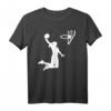 Basketball Mädchen T-Shirt - Klassisches Sportshirt für junge Basketballspielerinnen mit Silhouette-Design