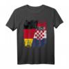 Kroatien Deutschland Flagge T-Shirt für Damen, Herren und Kinder – Fan-Artikel für Fußballfans und Nationalmannschaften