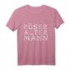 Böser alter Mann in Knochenschriftzug T-Shirt – Perfektes Geschenk für Biker, Skull-Fans und Rocker zu Weihnachten, Vatertag, Muttertag oder Geburtstag