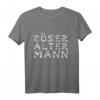Böser alter Mann in Knochenschriftzug T-Shirt – Perfektes Geschenk für Biker, Skull-Fans und Rocker zu Weihnachten, Vatertag, Muttertag oder Geburtstag
