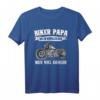 Biker Papa Wie Ein Normaler Papa Nur Viel Cooler Motorrad T-Shirt - Perfektes Geschenk für Motorradfahrer, Biker und Vatertag