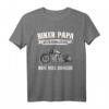 Biker Papa Wie Ein Normaler Papa Nur Viel Cooler Motorrad T-Shirt - Perfektes Geschenk für Motorradfahrer, Biker und Vatertag