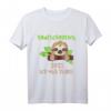 Ich war dabei 2021 Homeschooling Schulkind T-Shirt - Lustiges Faultier Geschenk für Schüler, Kindergarten und Eltern beim Home Schooling