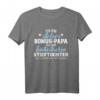 Stolzer Bonus Papa T-Shirt - Geschenk für Stiefvater, Stiefpapa & Bonus Papa zum Vatertag, klassisch, doppelt genäht