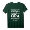 Lustiges Vatertag T-Shirt mit Spruch: Ich habe zwei Titel Stiefpapa und Opa – Perfektes Geschenk für Papa & Opa