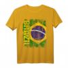 BRASILIEN Flagge T-Shirt für Damen, Herren und Kinder - Gelb, Klassisch geschnitten, doppelt genähter Saum