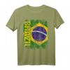 BRASILIEN Flagge T-Shirt für Damen, Herren und Kinder - Gelb, Klassisch geschnitten, doppelt genähter Saum