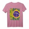 BRASILIEN Flagge T-Shirt für Damen, Herren und Kinder - Gelb, Klassisch geschnitten, doppelt genähter Saum