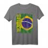 BRASILIEN Flagge T-Shirt für Damen, Herren und Kinder - Gelb, Klassisch geschnitten, doppelt genähter Saum