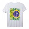 BRASILIEN Flagge T-Shirt für Damen, Herren und Kinder - Gelb, Klassisch geschnitten, doppelt genähter Saum