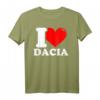 I love Dacia T-Shirt - Klassisch geschnitten, perfekt als Geburtstagsgeschenk zum HapDog für Dacia-Fans