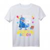 Kinder Dinosaurier T-Shirt für 5 Jahre Geburtstag - Jungen und Mädchen, klassisch geschnitten, ideales Geschenk