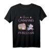 Kinder Kinder Camping Prinzessin T-Shirt mit Einhorn und Meerjungfrau - Perfekt für Mädchen, Geburtstagsgeschenke, Sommer & Camping