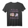 Kinder Kinder Camping Prinzessin T-Shirt mit Einhorn und Meerjungfrau - Perfekt für Mädchen, Geburtstagsgeschenke, Sommer & Camping