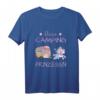 Kinder Kinder Camping Prinzessin T-Shirt mit Einhorn und Meerjungfrau - Perfekt für Mädchen, Geburtstagsgeschenke, Sommer & Camping