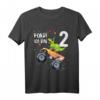 Kinder Geburtstag T-Shirt für 2 Jahre Dinosaurier & Monster Truck – Lustiges Geschenk für Jungen & Mädchen