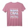 Mama Oma Uroma Rocke T-Shirt - Lustiges Muttertagsgeschenk für Mehrfachmütter, Großmütter & Uromas mit Blumen und Herzen
