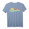 Star Wars The Mandalorian The Child Retro Rainbow Cartoon T-Shirt - Offiziell lizenziertes Merchandise für Fans