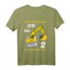 Kinder T-Shirt zum 2. Geburtstag für Jungen - Bagger Baustelle Design, ideales Geschenk für kleine Baumeister & Baustellenfans