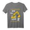 Kinder T-Shirt zum 2. Geburtstag für Jungen - Bagger Baustelle Design, ideales Geschenk für kleine Baumeister & Baustellenfans
