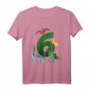 Kinder Geburtstagsshirt 6 Jahre Dinosaurier Dino - Lustiges Dino T-Shirt für den 6. Geburtstag, perfekt für Jungen und Mädchen