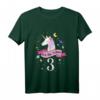 Kinder 3. Geburtstag Geschenk - Süßes Einhorn T-Shirt für Mädchen, klassisch geschnitten, doppelt genähter Saum