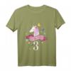 Kinder 3. Geburtstag Geschenk - Süßes Einhorn T-Shirt für Mädchen, klassisch geschnitten, doppelt genähter Saum