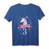 Kinder 3. Geburtstag Geschenk - Süßes Einhorn T-Shirt für Mädchen, klassisch geschnitten, doppelt genähter Saum