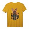 T-Shirt mit französischer Bulldogge in Tasche – Süßes Hunde-Liebhaber-Shirt für Bulldoggen-Fans und Hundemütter