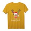Frohe Weihnachten Rentier Kopf Schneeflocken - Lustiges Elch T-Shirt für festliche Weihnachten & Weihnachtsfeier