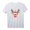 Frohe Weihnachten Rentier Kopf Schneeflocken - Lustiges Elch T-Shirt für festliche Weihnachten & Weihnachtsfeier