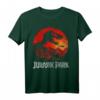 Jurassic Park T-Rex Silhouette Jungle Sunset T-Shirt - Offiziell lizenziertes Dino-Motiv für Dinosaurierfans
